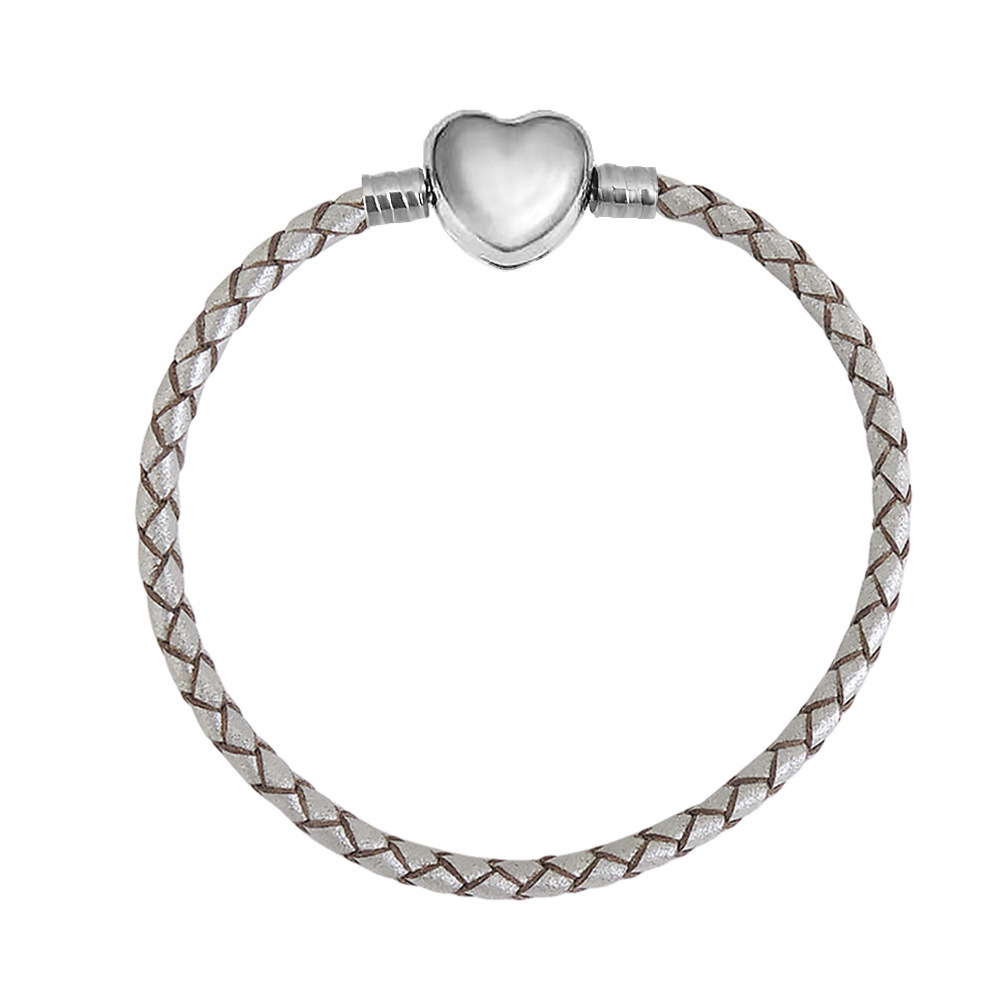 1 Piece Quantity Daily, Shopping Occasion Casual Simple Style Heart Shape Pu Leather Titanium Steel Women's Bracelets