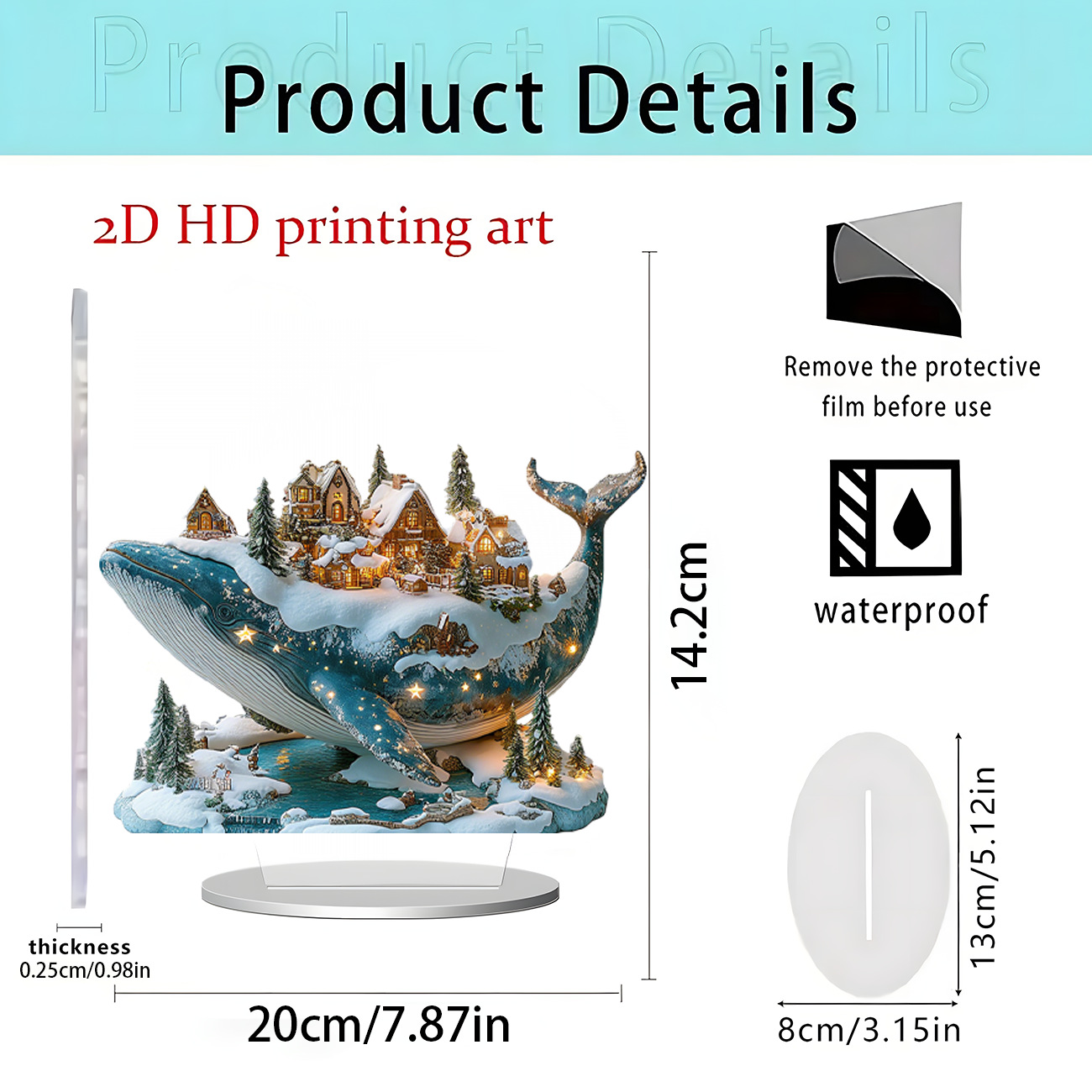 Nuevos productos transfronterizos Santa Claus y unicornio 2D acrílico decoraciones para el hogar decoraciones de escritorio de vacaciones