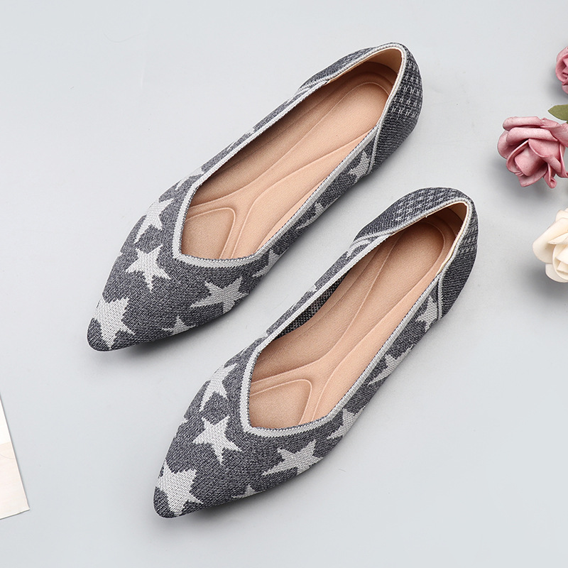Spring Autumn Princess Slip-On European And American Style Flat Women's Loafers, Boat Shoes, Maternity Knit Slip-Ons_vogvips.com
