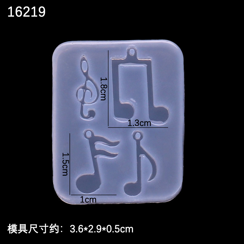 Espejo de cristal epoxi alas con agujeros nota espárragos molde DIY Deer joyería pendientes hechos a mano material Accesorios