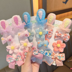 リボンのヘアピンの布芸の刺繍の花のヘアピンの女の子の前髪のクリップは髪を傷つけません。
