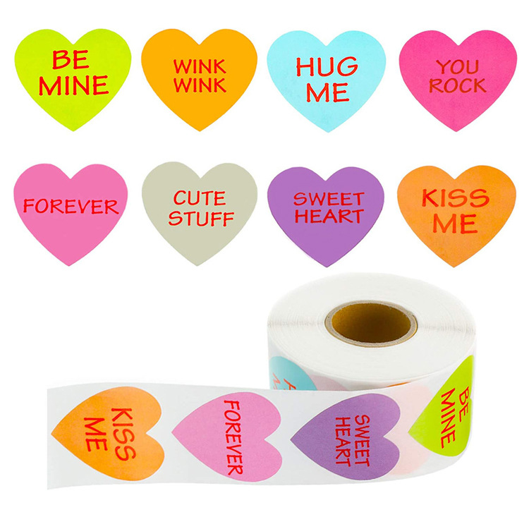 Lettre Forme De Cœur Vacances Du Quotidien La Saint-valentin Autocollant De Plaque De Cuivre Style Simple Style Classique Ruban Washi display picture 1