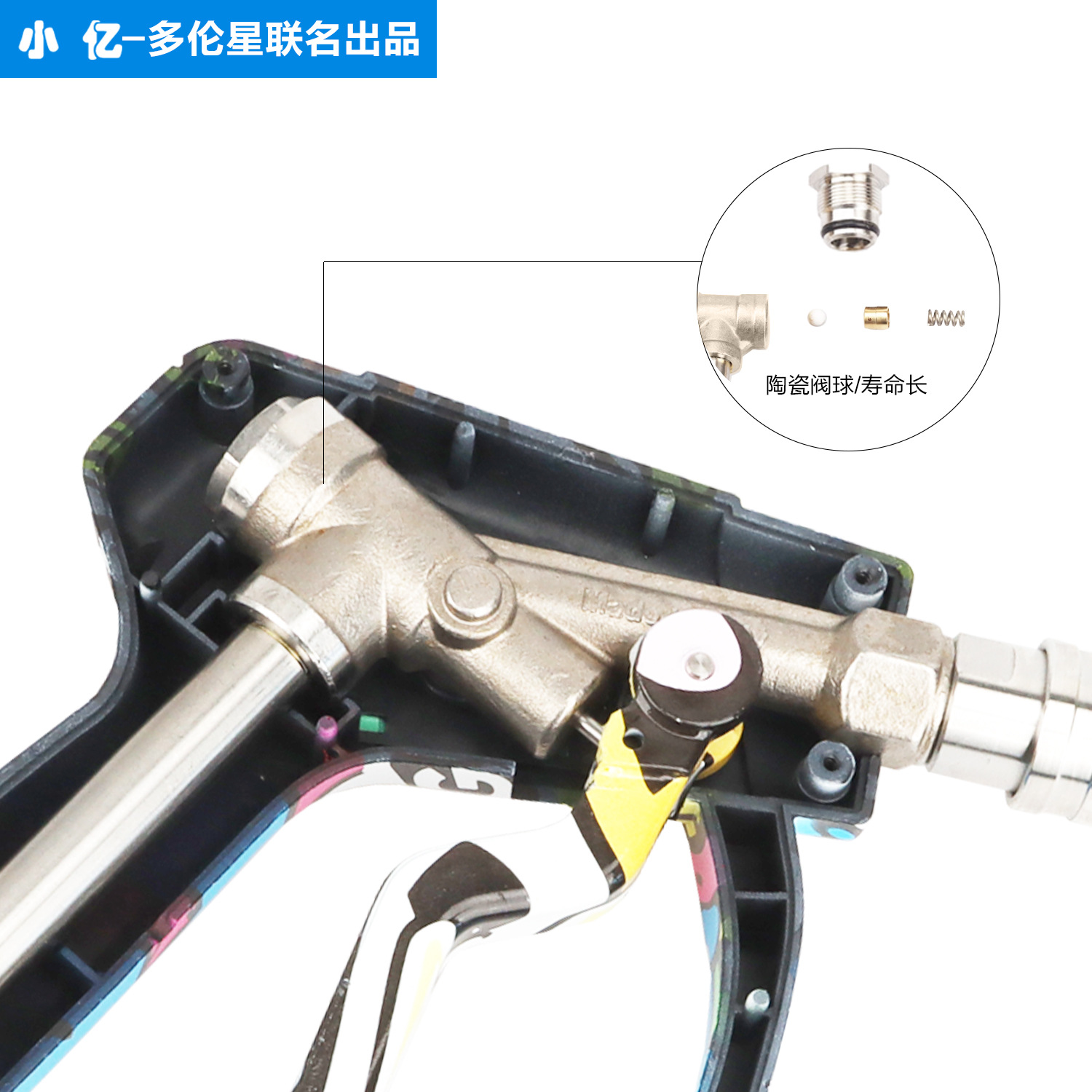 Xiaoyi Commercial Tyrannosaurus Rex Water Gun High-Pressure Water Gun Car Wash Machine Gun Head Household Cleaning Machine Nozzle Spray Gun Brush Car Pump