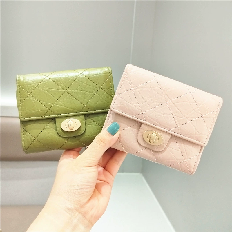 Короткий маленький кошелек, корейский стиль, стиль Chanel