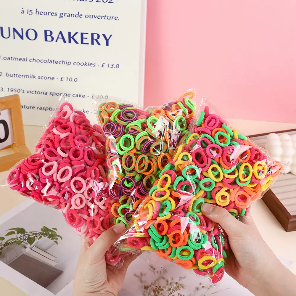 儿童皮筋不伤发女童扎头发圈橡皮筋小宝宝头绳高弹毛巾圈发绳头饰