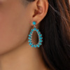 Pendant, turquoise earrings, retro accessory, suitable for import, wholesale