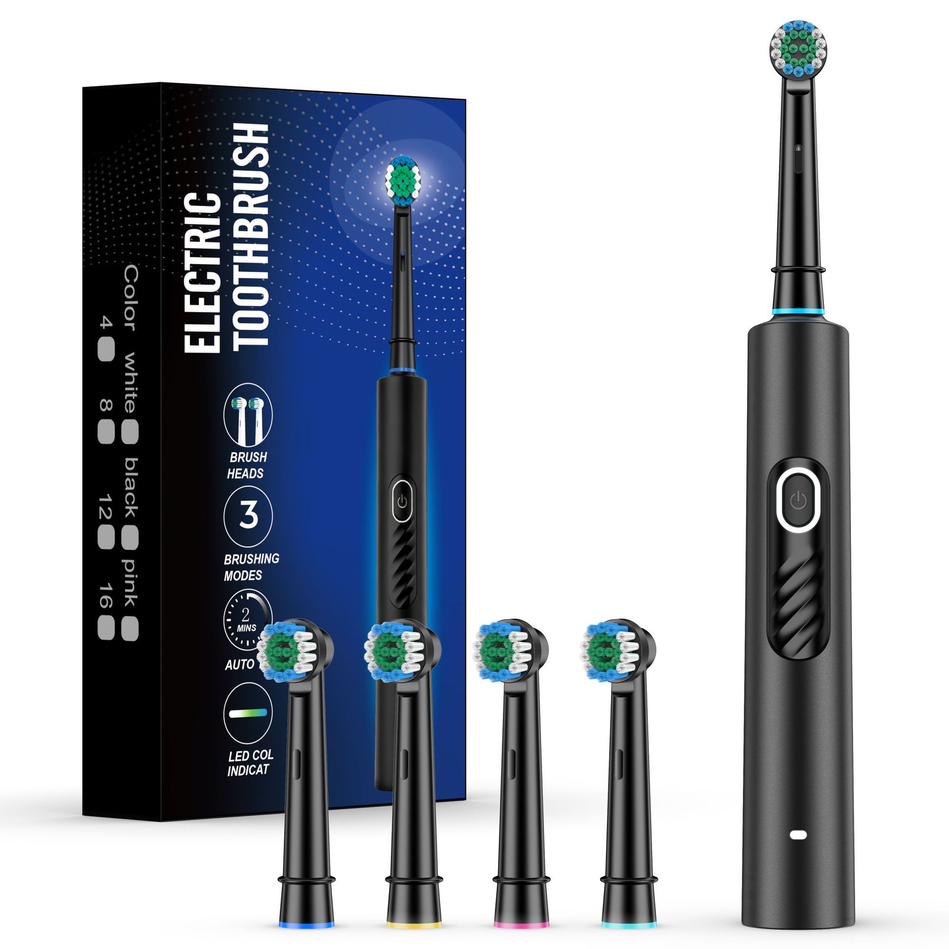 Temu's New Cross-Border Rotating Electric Toothbrush, Rechargeable Electric Toothbrush, Latest Complete Set with Ce Certification