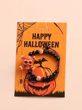 Heißer Verkauf Halloween Party Handarbeit Gewebt Kürbis Neue Schädel Halloween Armband, Halloween Geschenk_voghion.com