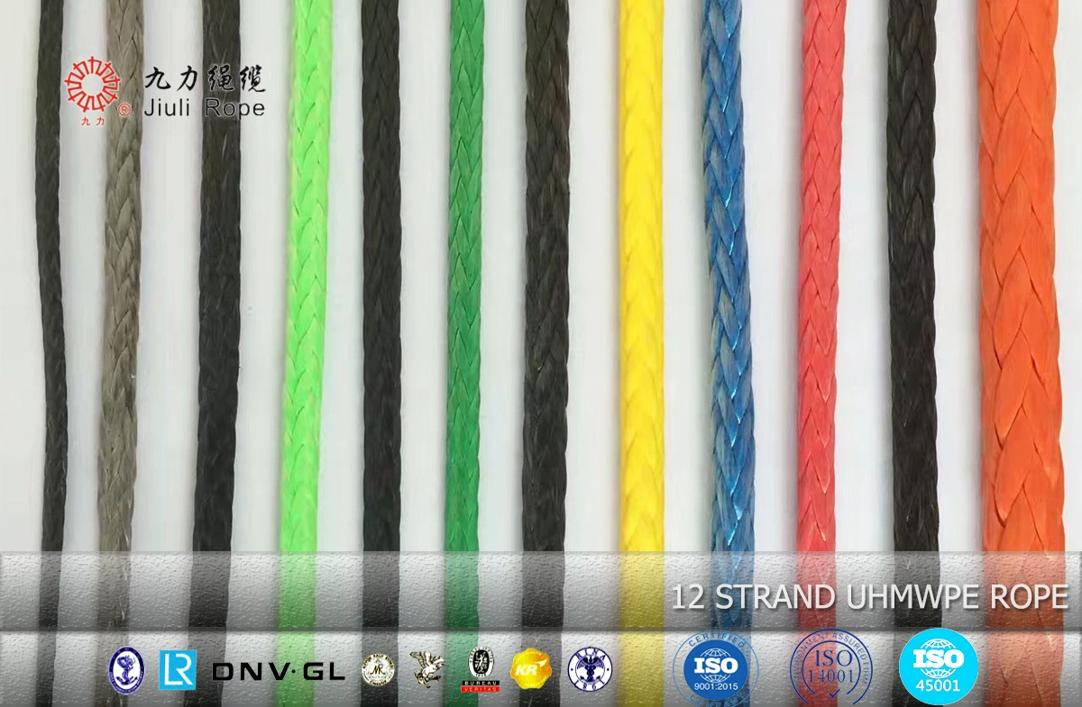 Полимерный 12-жильный морской трос UHMWPE, веревка, машущая веревка, энергичная конская веревка, сверхвысокая молекула, полиэтилен разных цветов