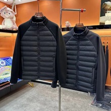 2023冬季男新款拼接立领羽绒服休闲时尚轻薄保暖休闲轻薄羽绒外套