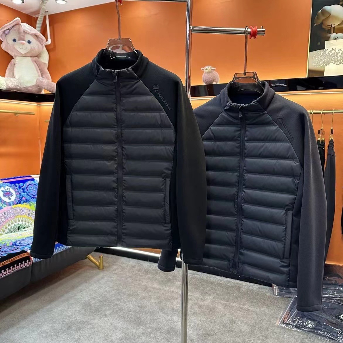 2023冬季男新款拼接立领羽绒服休闲时尚轻薄保暖休闲轻薄羽绒外套