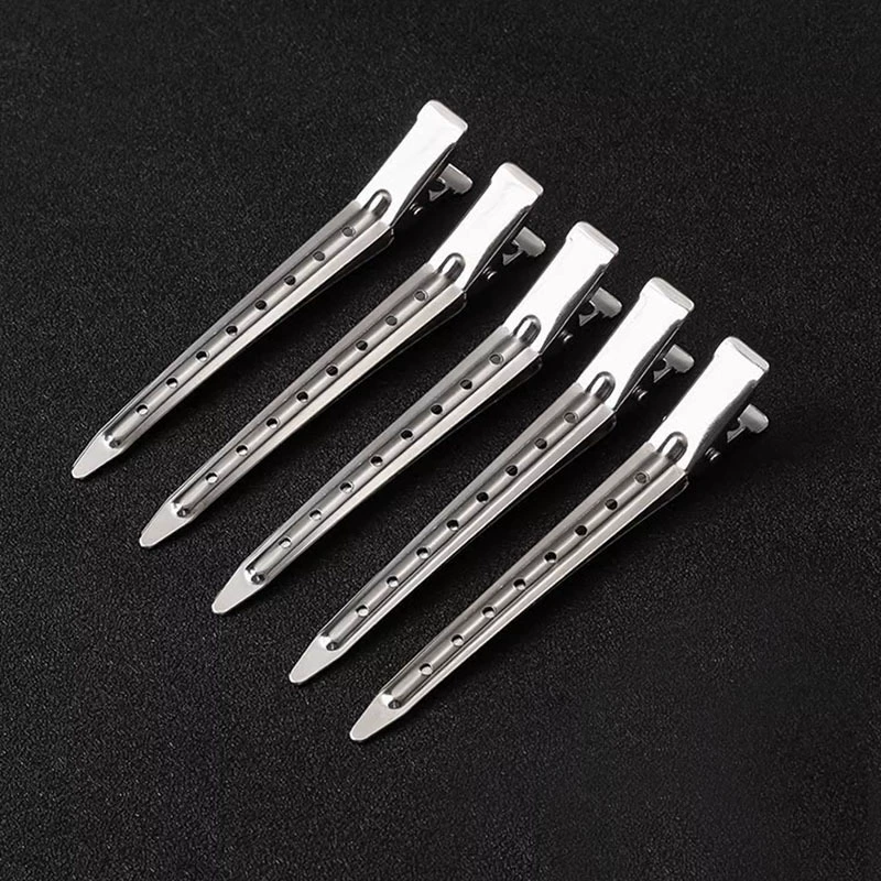 9cm парикмахерская утка щипка рука толкает гофрированный зажим