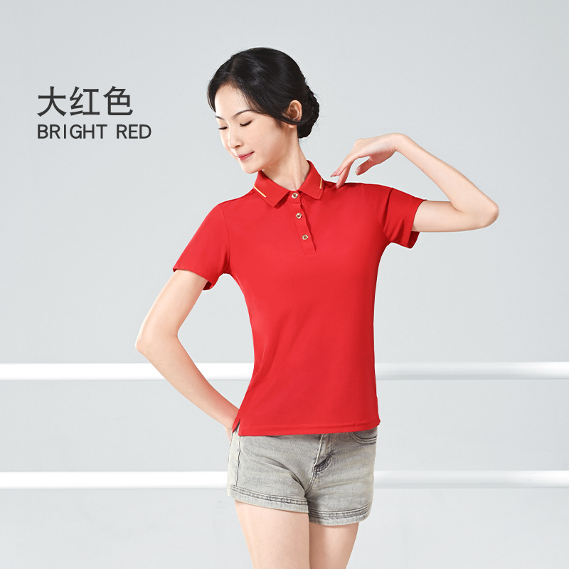 Ropa de trabajo de la empresa Publicidad camisa de polo ropa de trabajo de impresión LOGO ropa camiseta solapa manga corta Camiseta top