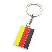 新品跨境简约欧洲国旗钥匙扣 滴胶钥匙链国旗旗帜钥匙扣