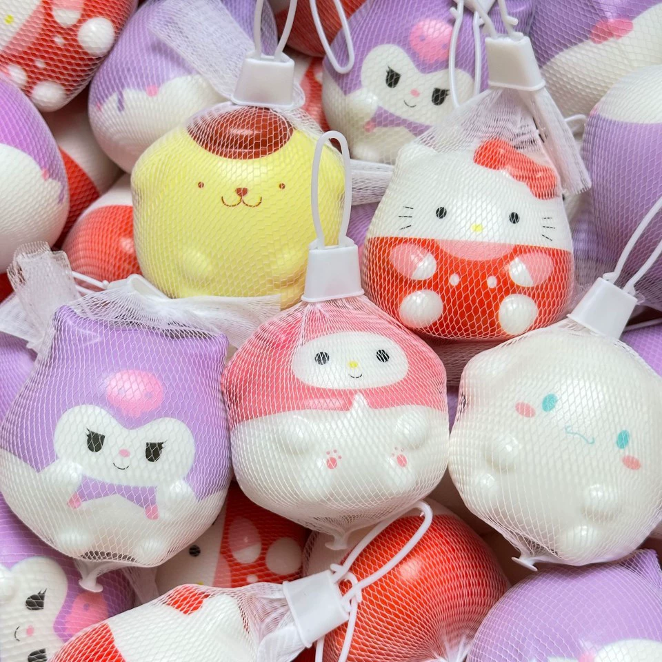 Sanrio, сетчатая сумка, слайм, мультяшная игрушка, антистресс