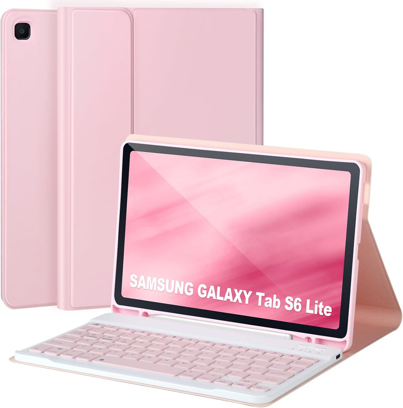 适用三星Tab S6Lite10.4英寸七彩背光蓝牙键盘笔槽皮套P625保护壳|undefined