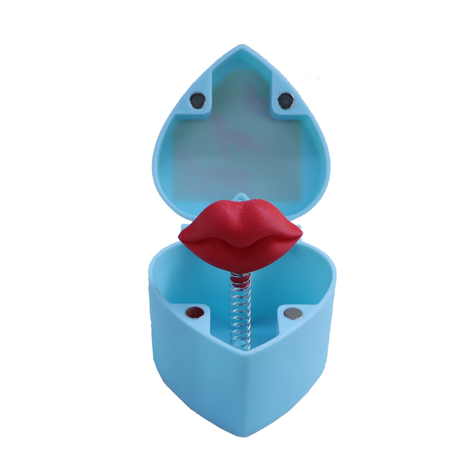 하늘색 상자 - 크고 빨간 입술