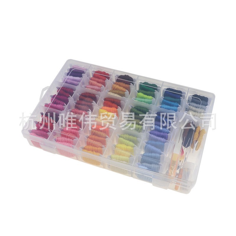 DMC hilo de punto de cruz tablero de bobinado 50 colores 100 colores traje 8 M hilo de bordado de algodón ecológico de 6 hilos 12 tarjetas de hilo al por mayor