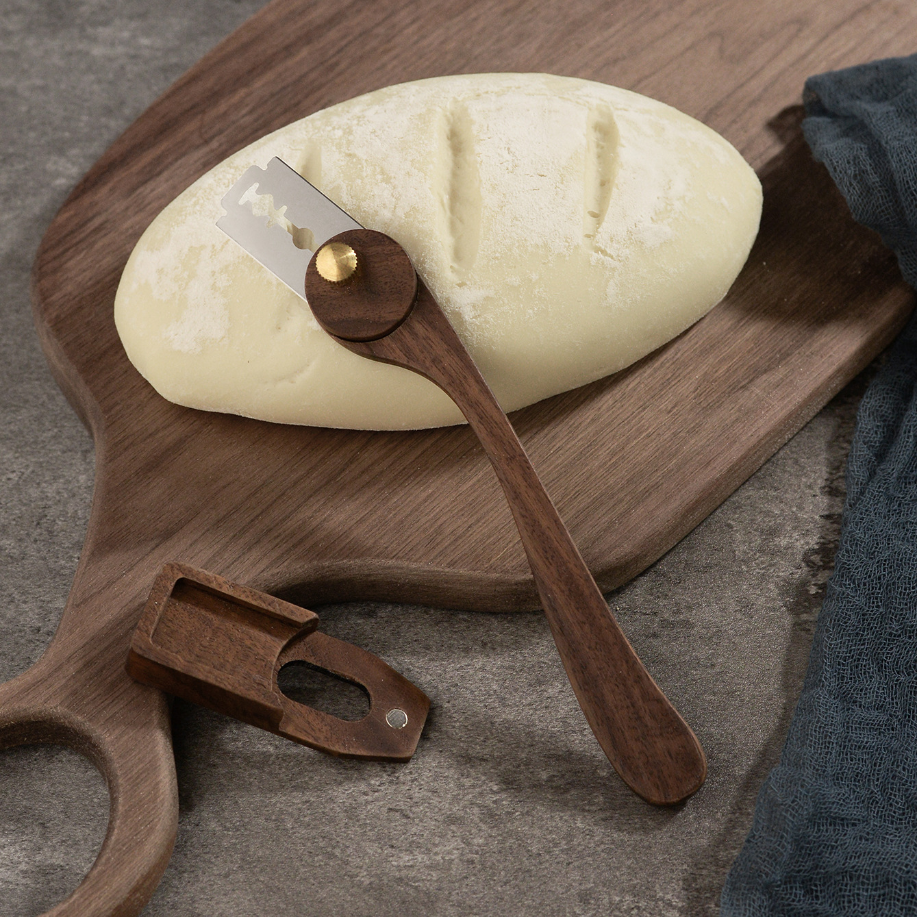 Nuevo mango de madera cuchillo de corte de pan cuchillo de corte de masa cuchillo de corte de pan europeo cuchillo de corte de pan herramienta de horneado