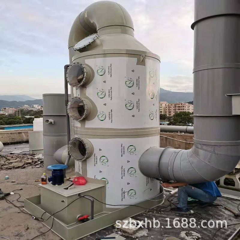 厂家供应化纤厂废气处理设备酸雾喷淋塔硝酸废气吸收装置洗涤净化