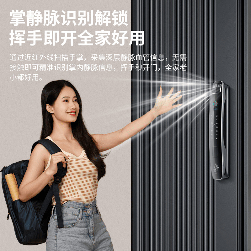 Reconocimiento facial 3D monitoreo huella digital bloqueo automático contraseña Bloqueo Electrónico del hogar bloqueo inteligente captura intercomunicador puerta inteligente