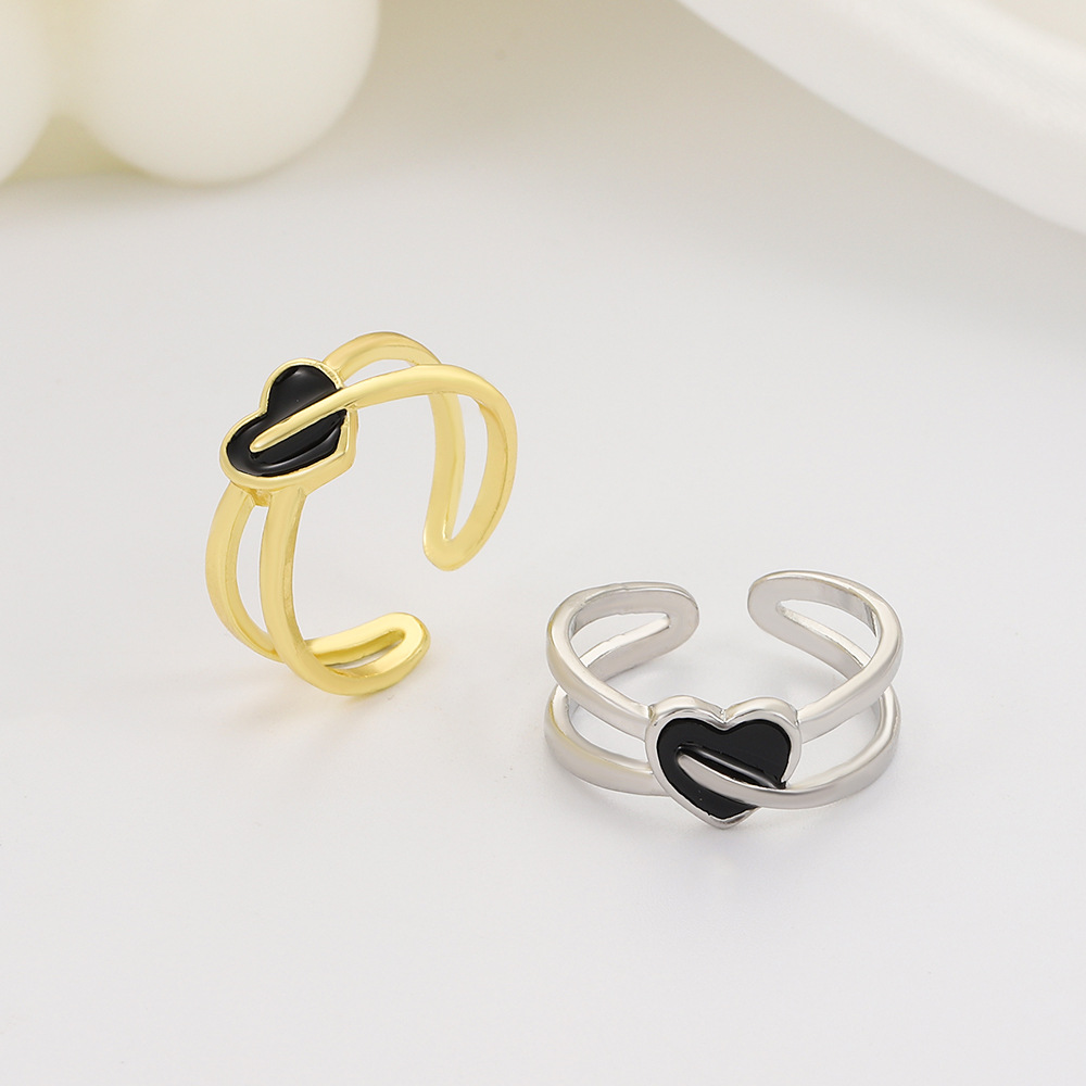 Womenu0027S Fashion Heart Alloy No Inlaid Rings Plating