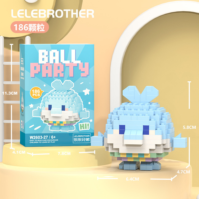Compatible con muñeco de dibujos animados de huevo de animal de Lego, oso de fresa, bloques de construcción de Linna, juguetes educativos ensamblados para niños al por mayor