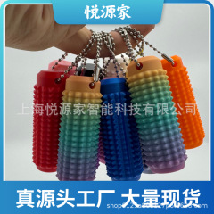 クロスボーダー新Spiky Grippie Stim Keychainポータブル指先減圧マッサージキーチェーン