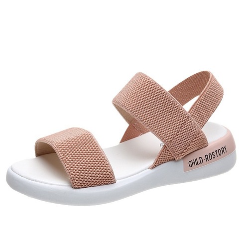 Women's Summer Slip-on Sandals with Soft Sole, Lightweight Flat Casual Comfortable Beach Sandals
