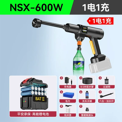 Powerful Supercharged Electric Water Gun – High pressure car wash water gun - nippon-heavy-industries-nsx-600w-brushless-machine-60ah-high-capacity-lithium-battery