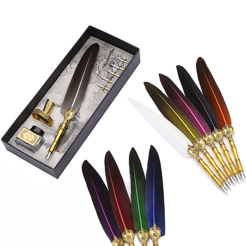 Retro writing brush, creative design set, 2022 collection, Birthday gift