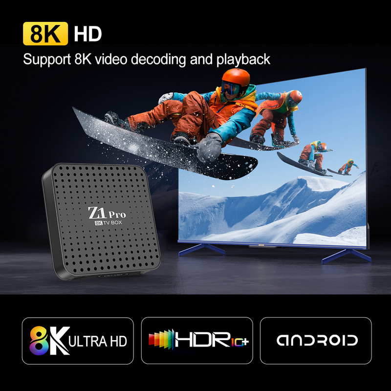 新型Z1proセットトップボックスH313デュアルバンド4K高画質テレビボックスAndroid15海外貿易TV BOX|undefined