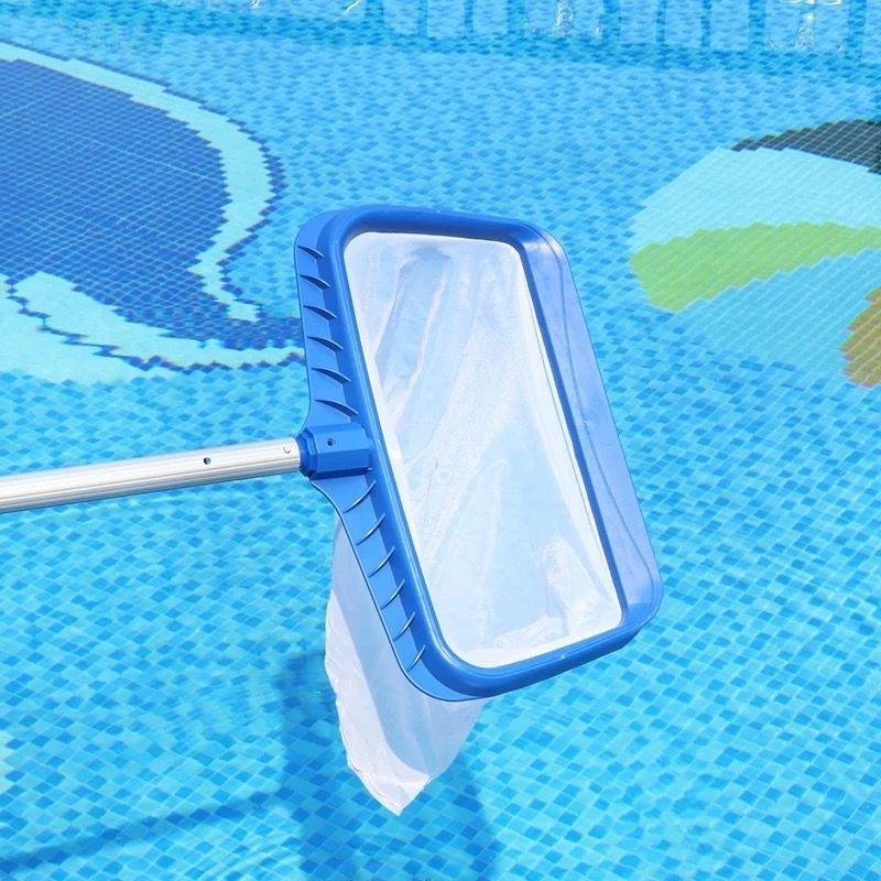 Piscina de pesca red telescópico barra de pesca red hoja de pesca bolsillo piscina de pesca red de pesca red de pesca piscina de pesca red de pesca herramienta de limpieza de piscina de cifrado