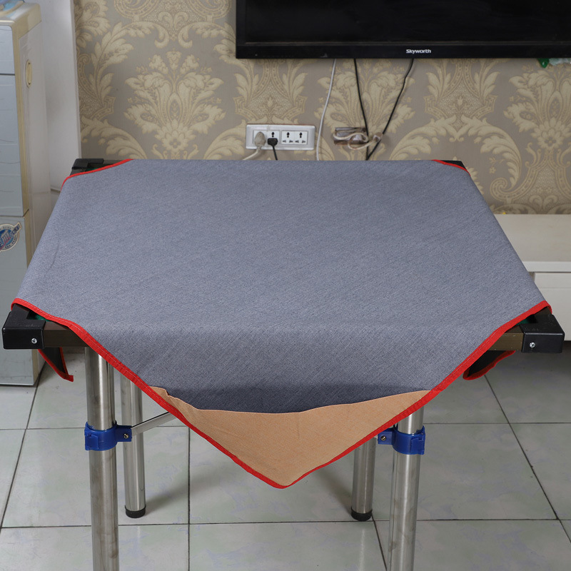 手でこすった麻雀テーブルクロス家庭用正方形厚みのある革防水性と耐油性折りたたみマット拡大|undefined