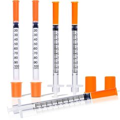 クロスボーダーシリンジ 1ml 独立した英語パッケージシリンジ、カバー付き実験室用品シリンジ
