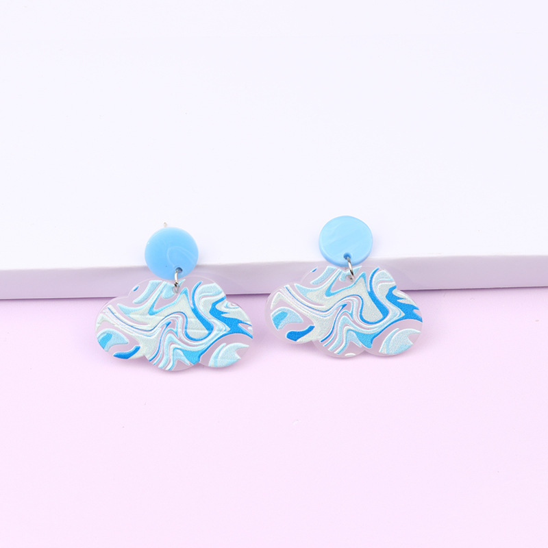 6g Weight Drop Earrings Classification Daily Occasion Acrylic Material Geometric Pattern Women'S Gender Cartoon Style Style Cartoon Style Geometric Arylic Drop Earrings 无
