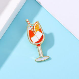 Cross-Border New Food and Drink Badges, Pins, Wine Glasses, Brooches, Goblet Pins, Accessories, Hats, Backpack Decorations