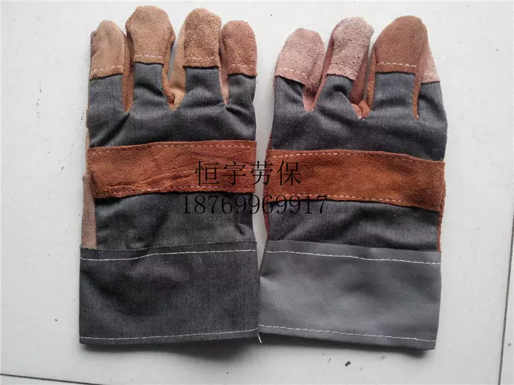 工厂直销二层电焊手套牛皮焊接手套微耐高温焊工防护劳保手套