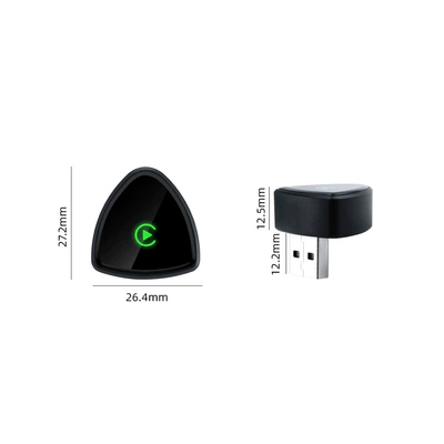 Hot-Selling Compact and Portable In-Car Smart Apple Carplay Box Wired to Wireless Car Device Converter Box (Simsiz CarPlay və Android Auto) - d06-black-2-in-1-applicable-to-apple-and-overseas-android-phones