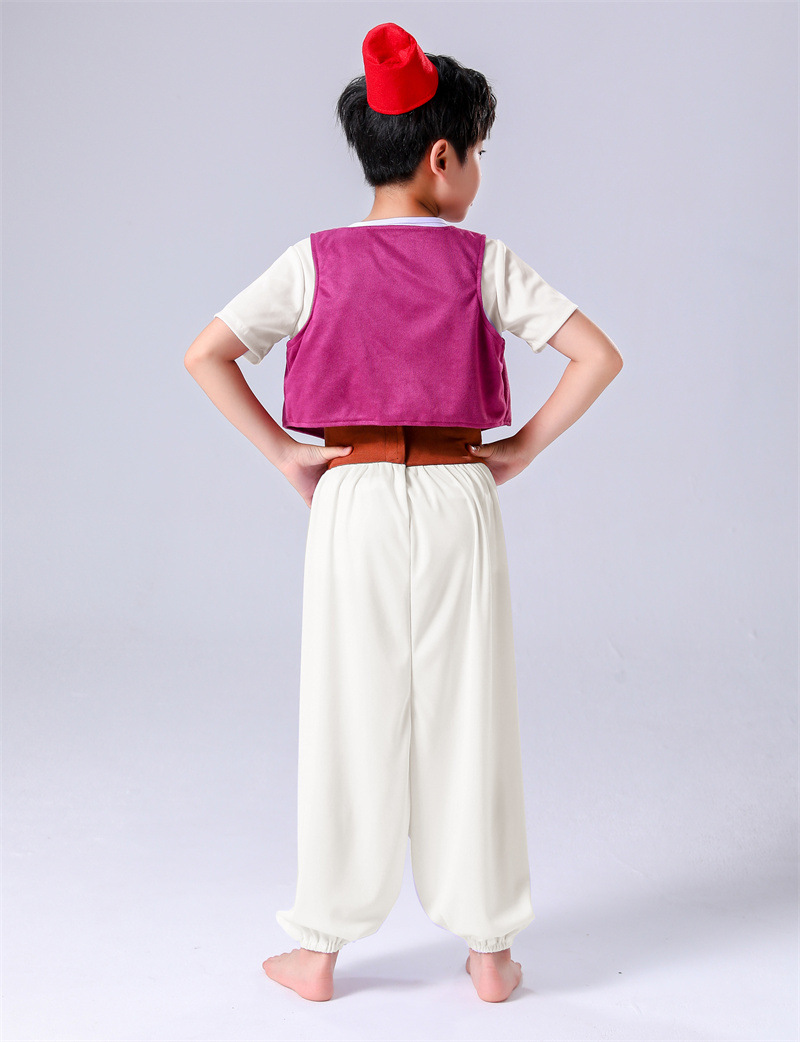 Children's Arabian Boys Aladdin Prince Role Play Stage Outfit Performance Costume Cosplay_ecoleips.com