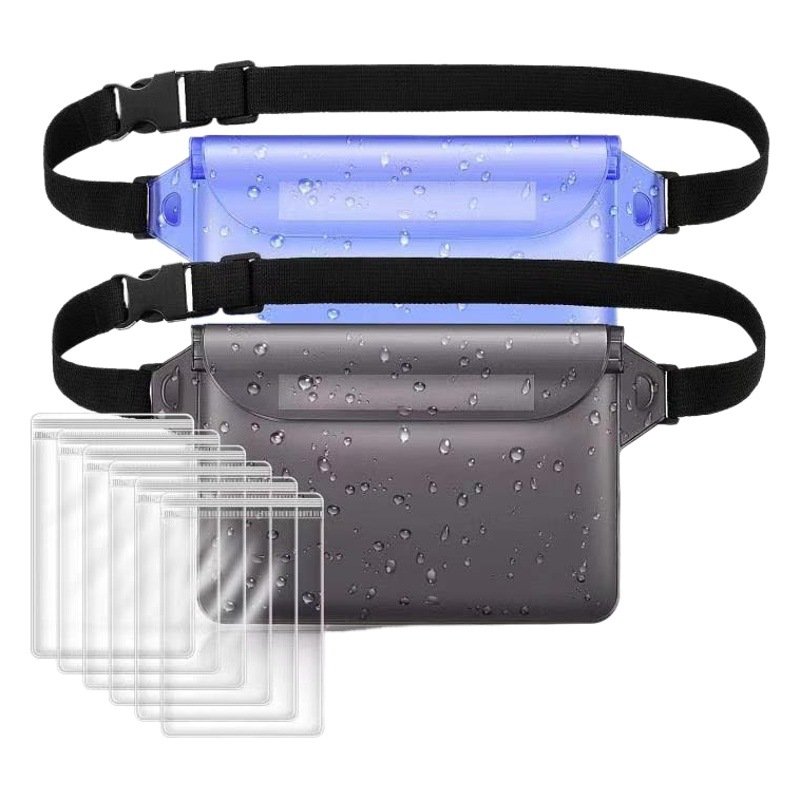 PVC waterproof waist bag three sealed outdoor swimming waterproof waist bag drifting waterproof waist bag