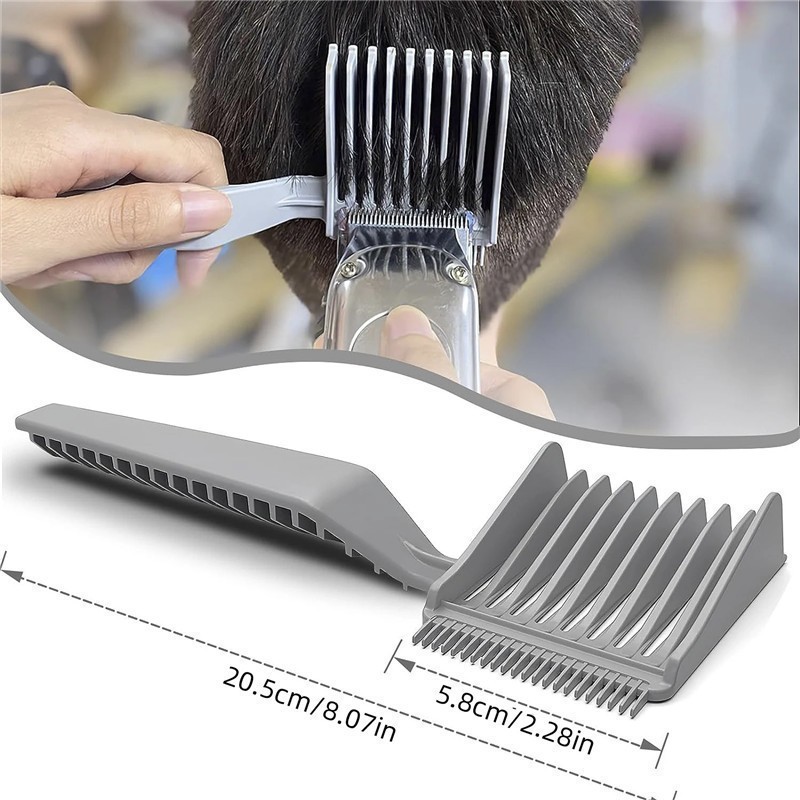 ブレンドフレンドフェードコームメンズヘアカットコームグラデーションコームオイリーヘアノギスコームロングハンドルバリカンコーム|undefined