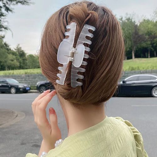 Summer and Autumn Candy Color Square Claw Clip Simple and Versatile Hair Clip for Rear Head Ponytail Hairpin Hair Accessories Shark Clip