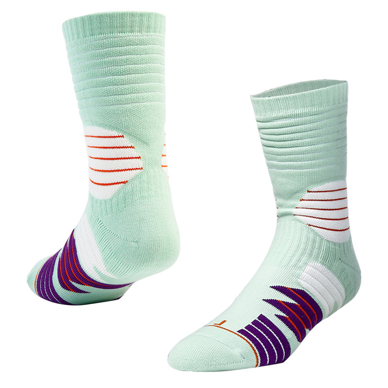 Calcetines deportivos gruesos hasta la pantorrilla para otoño e invierno, calcetines casuales de entrenamiento profesional que absorben los golpes y el sudor, transpirables, antideslizantes, calcetines de baloncesto de élite.