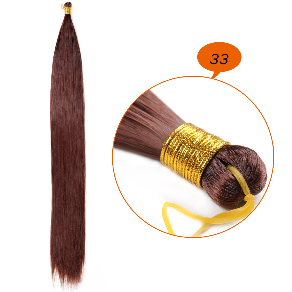 Perücke nahtlose Haarverlängerungen Dreadlocks Perücke gerades Massenhaar Hochtemperatur-Drahtperücke Haarverlängerungen gerader Haargriff_voghion.com