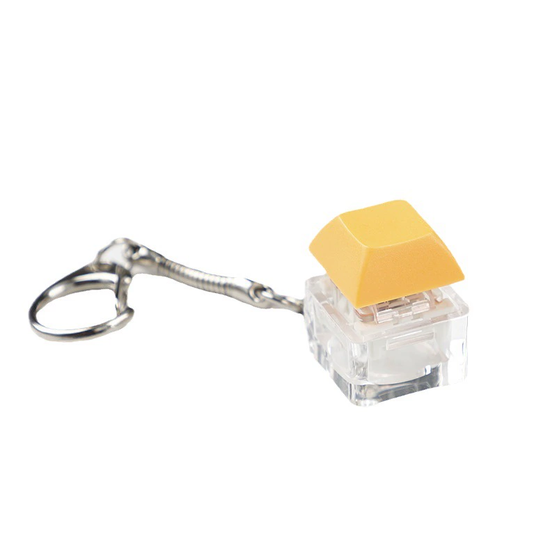 tester: Acrylic single‑shaft keycap tester keychain, multi‑color, decompression mechanical switch tester