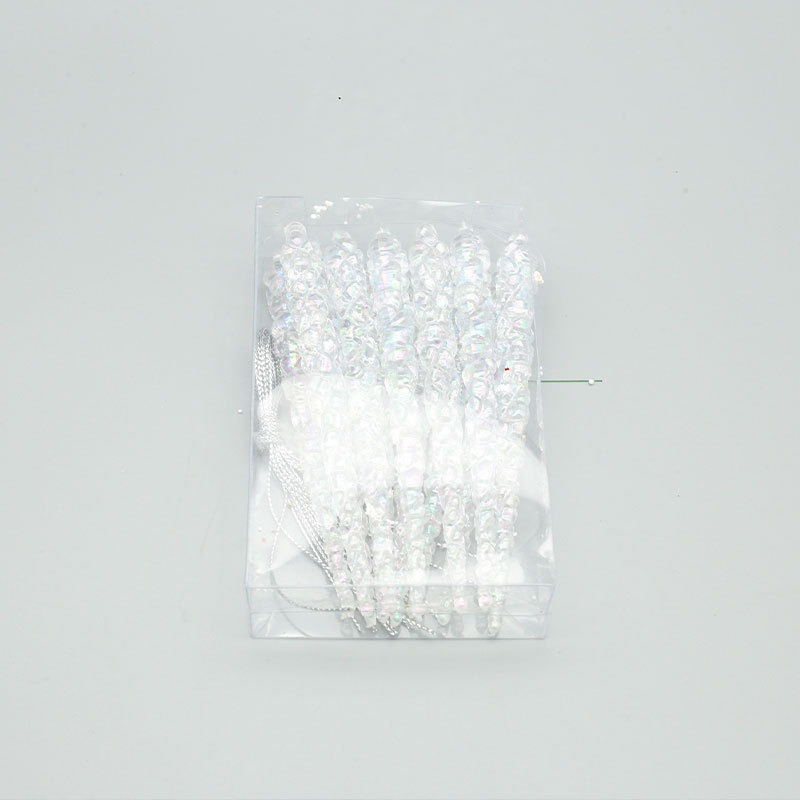 Fábrica de decoraciones de Navidad de plata cinco estrellas guirlandas de árbol de Navidad hechas a mano para vestir colgantes en stock