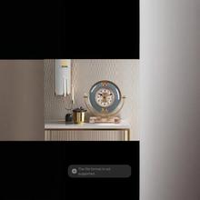 RI0T复古欧式座钟摆件老旧石英钟表摆放家用台钟客厅台式美式轻奢