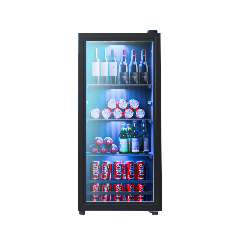Xia Xin Bingba Small Household Energy-Saving Refrigerator Fresh-Keeping Small Refrigerator Office Tea Wine Cabinet Transparent Glass