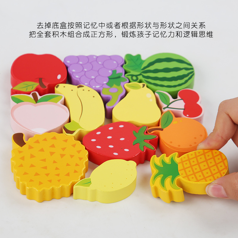 Jardín de infantes transfronterizo puzzle juguetes de educación temprana puzzle niños animales digitales caja de hierro puzzle tridimensional mano agarrar bloques de construcción